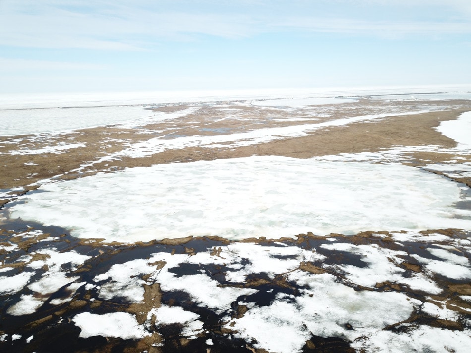 Die Methode wurde auf einem See in Alaska getestet. (Foto: Ice911 Research)